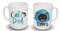 Personalised 'Cat Dad' Mug with Your Cat's Name